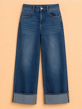 HALARA WIDE CUFFED JEANS